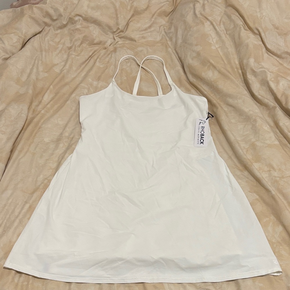 New with Tags.  Rhoback Active Dress in Pearl White
